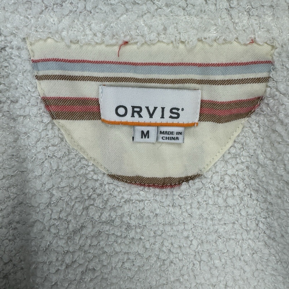 Orvis Shacket Womens Medium Shirt Jacket Fleece Lined Plaid Flannel Snap Button - Picture 4 of 15